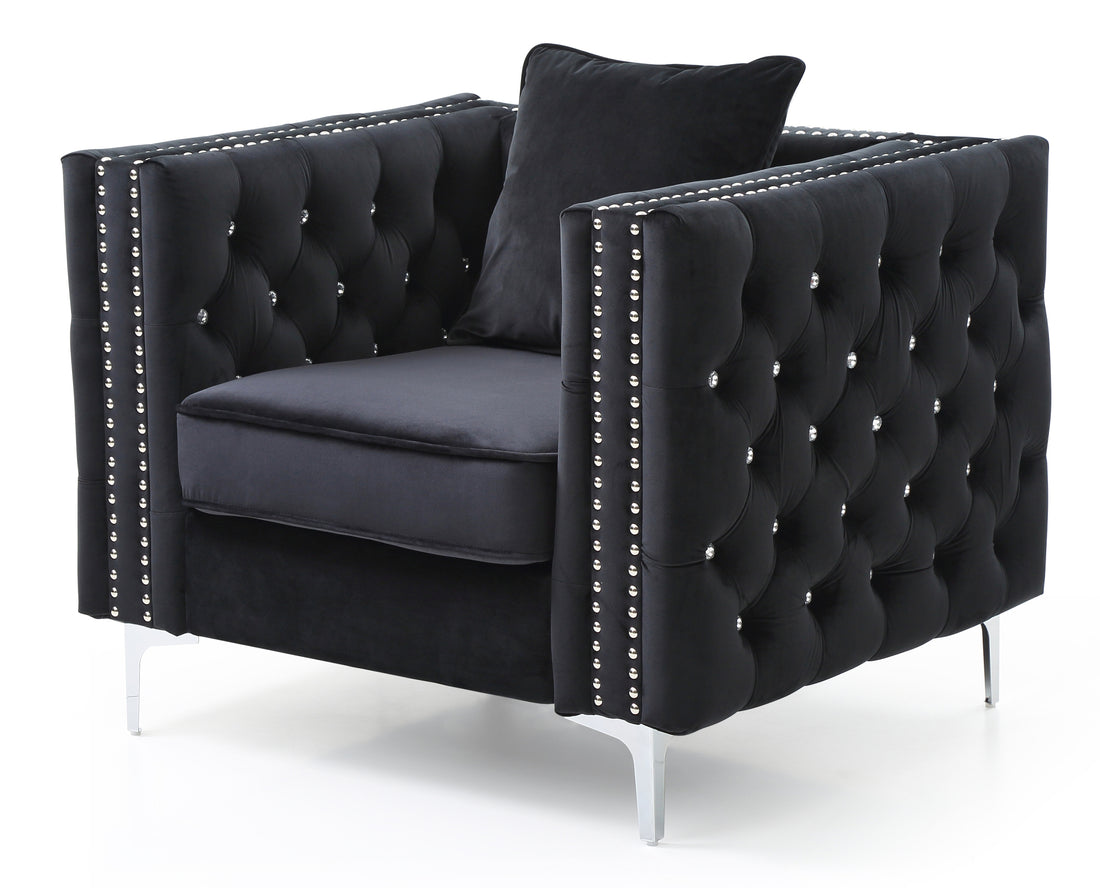 Paige G828A C Chairblack Black Foam Velvet