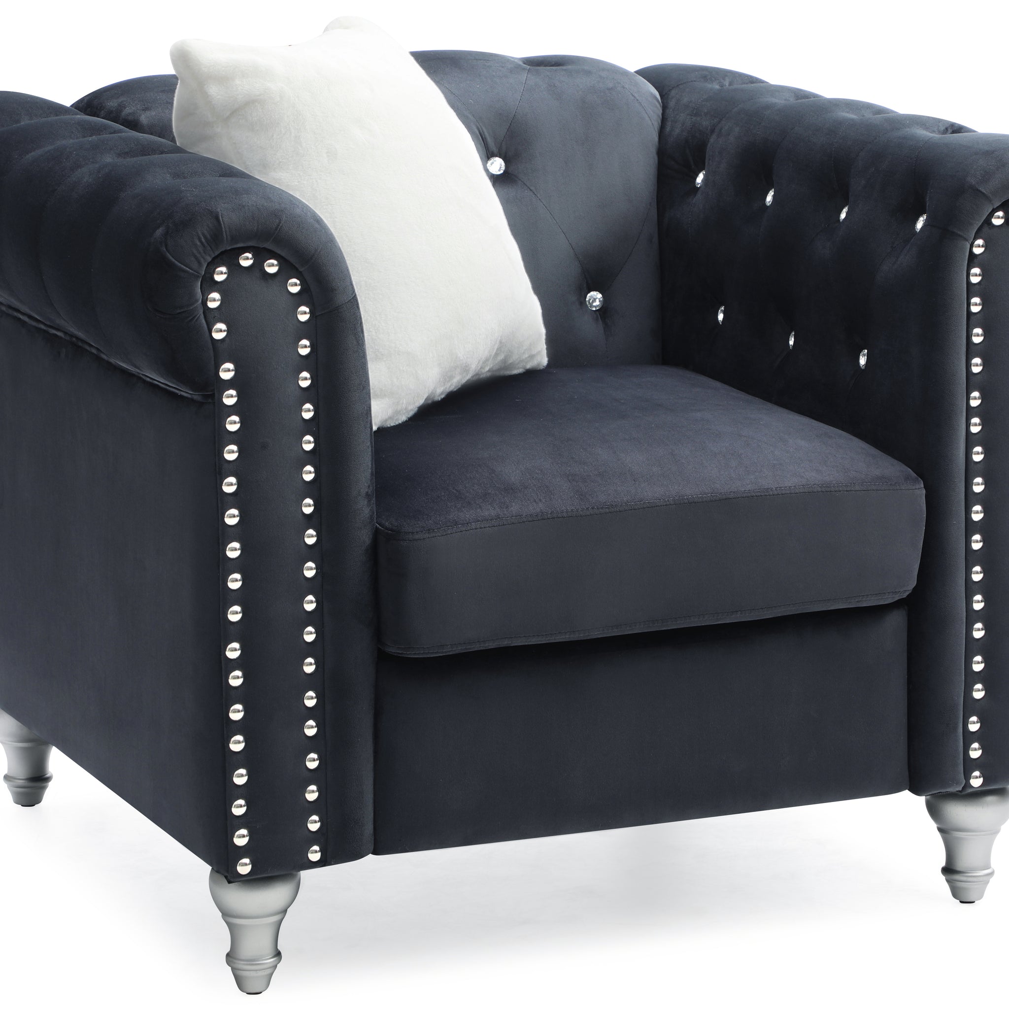 Raisa G863A C Chairblack Black Foam Velvet