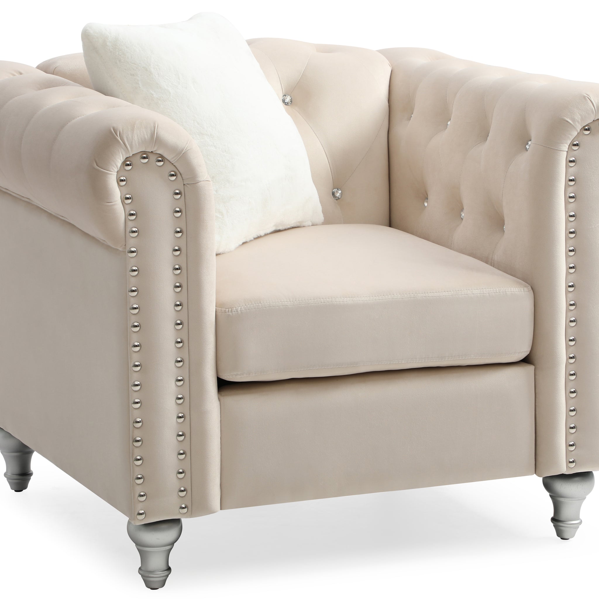 Raisa G867A C Chairbeige Beige Foam Velvet
