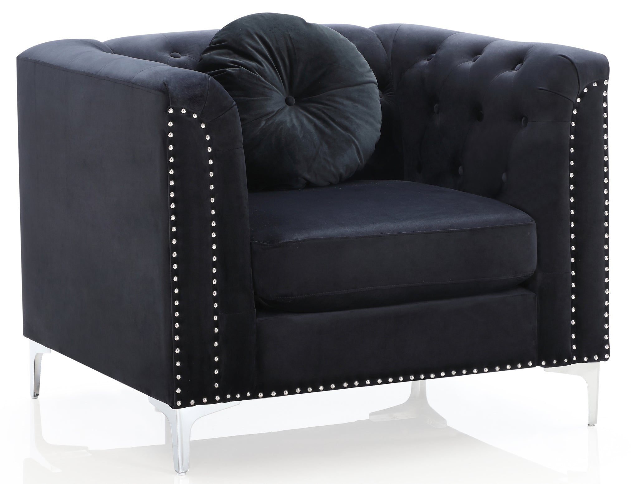 Pompano G893A C Chairblack Black Foam Velvet
