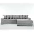 Arrived Oversized Two Piece Couches, L Shaped Sofa, Corduroy, Right Chaise Daybed,With Armrests,Eight Throw Pillows,Corner Sofa,Easy To Assemble, Gray Gray Polyester Wood Primary Living Space Medium Soft Pillow Back Modern Square Arms Wood 3 Seat