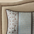 7 Piece Comforter Set Blue Queen Queen Blue Polyester