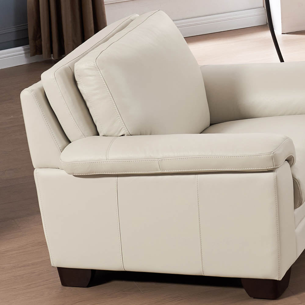 Magnum Leather Chair Beige Memory Foam Genuine Leather