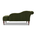 Samuel Tufted Roll Arm Chaise Lounge, Olive Green Performance Velvet Olive Green Foam Velvet