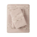 3 Piece Cotton Jacquard Duvet Cover Set Queen Pink Cotton