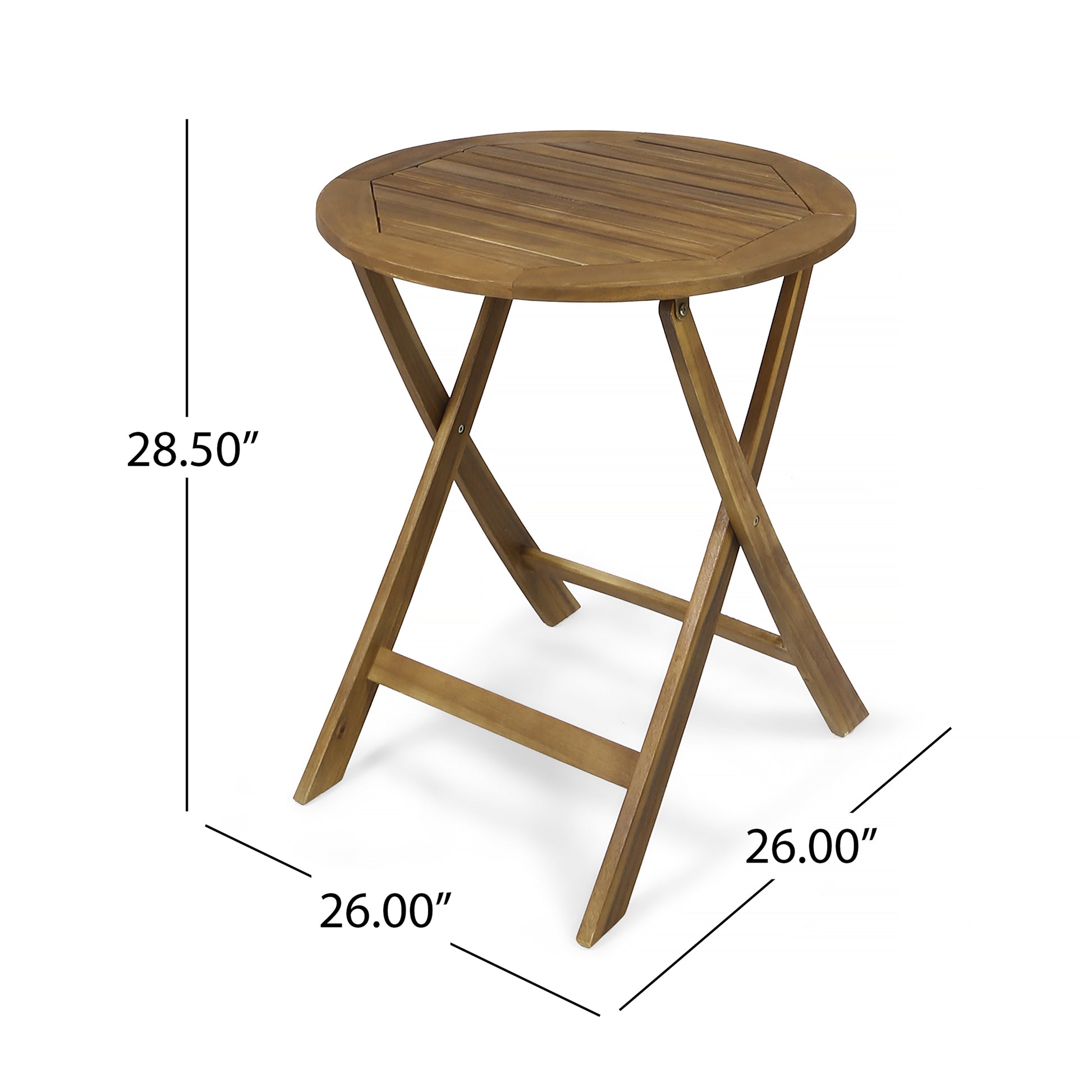 Hillside Bistro Set,2 Chairs 1 Table Brown Wood