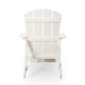 Hunter Adirondack Chair With Hideaway Ottoman White Wood