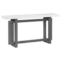 Contemporary Console Table With Wood Top, Extra Long Entryway Table For Entryway, Hallway, Living Room, Foyer, Corridor Dark Gray White Solid Wood Mdf