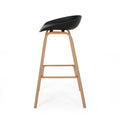 Barstool Set Of 2 Black Polypropylene
