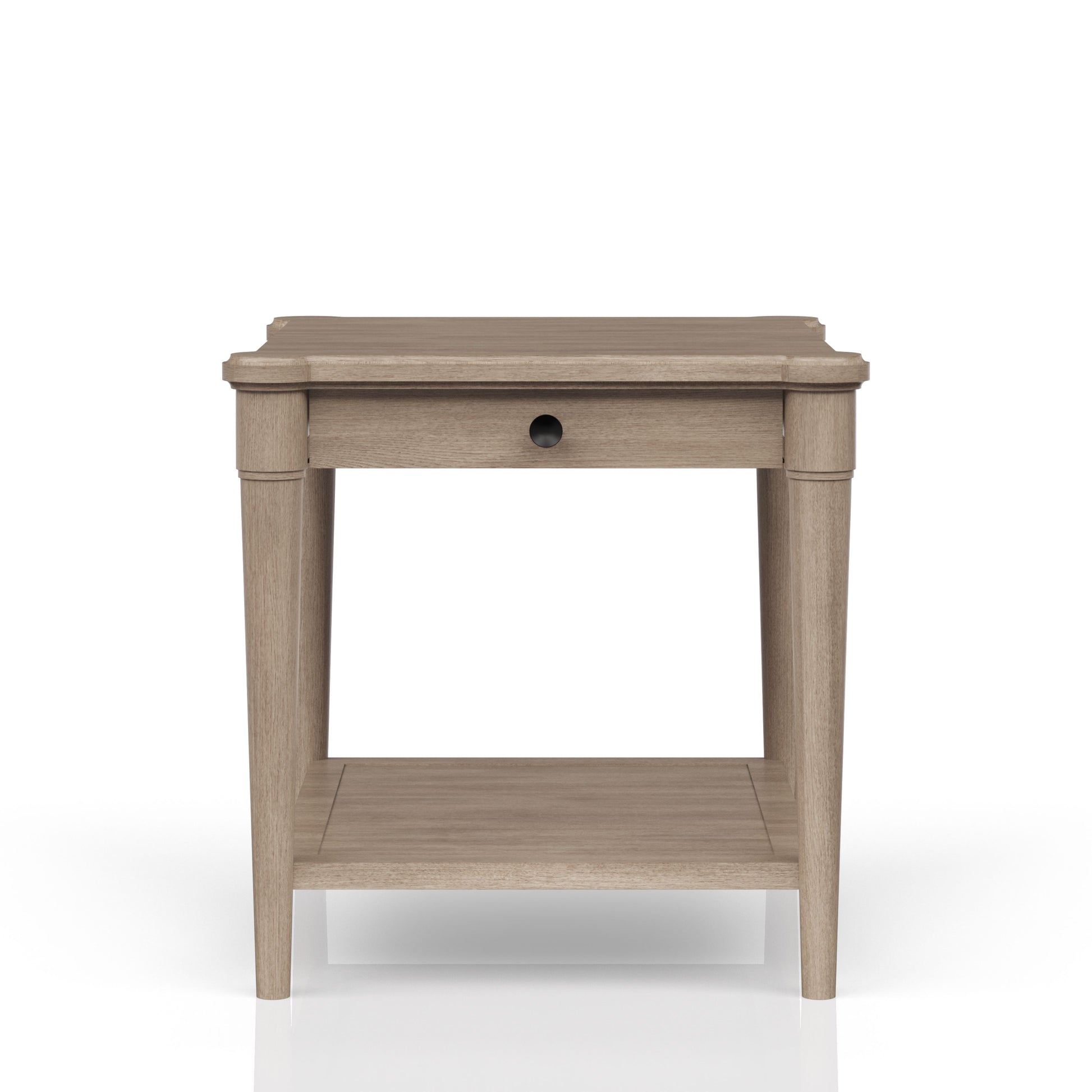 Sand Finished End Table With Storage Drawer Sand Solid Wood Mdf