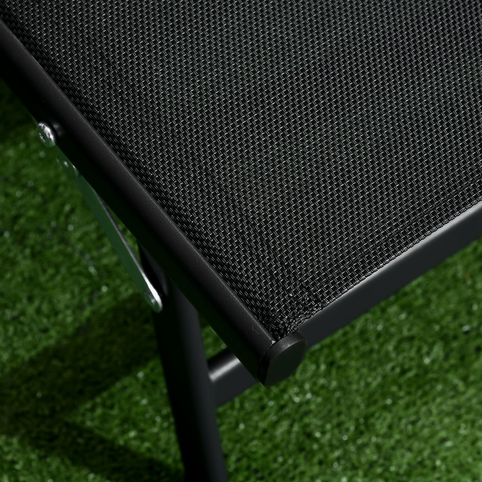 Outsunny Chaise Lounge Outdoor, 2 Piece Lounge Chair With Wheels, Tanning Chair With 5 Adjustable Positions For Patio, Beach, Yard, Pool, Black Black Fabric