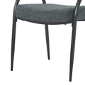 Upholstered Dining Chairs With Metal Legs Set Of 2 ,Dark Green Black Dark Green Black Fabric Metal