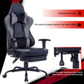 Game Chair, Ergonomiy Designed Computer Chair With Headrest And 2D Armrests, Waist Pillow Electronic Lounge Chair With Vibration Massage Function, Competitive Chair Iron Grey Cotton Leather