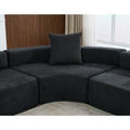 Arrived Oversized Combination Sofa,Curved Sofa,Upholstered 4 Seater Couch For Living Room, Modern Modular 3 Piece Free Combination, Semicircular Modular Sofaboucle, Black Black Polyester Primary Living Space Soft Tight Back Modern Square Arms Foam