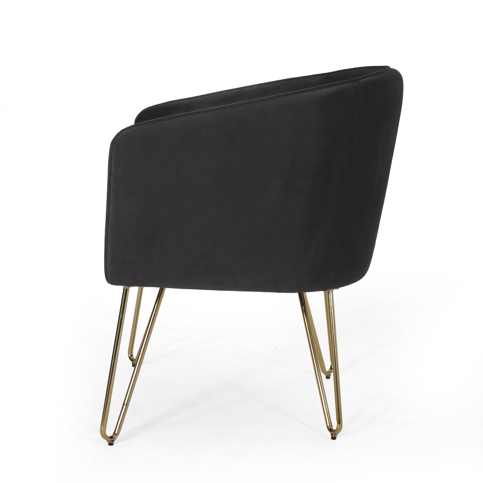 Lounge Arm Chair Black Velvet