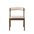 Walnut Finish Dining Chairs 2Pc Set Upholstered Back And Seat Cushion Modern Dining Kitchen Furniture 1Pc Walnut Dining Room Contemporary Wood