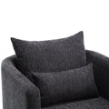 Coolmore Swivel Barrel Chair, Comfy Round Accent Sofa Chair For Living Room, 360 Degree Swivel Barrel Club Chair, Leisure Arm Chair For Nursery, Hotel, Bedroom, Office, Lounge Carbon Black Chenille Carbon Black Primary Living Space Foam Chenille