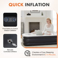 Inflatable Air Mattress With Built In Pump, Queen Size 18In Black Pvc Queen