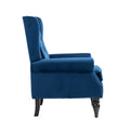Coolmore Wood Frame Armchair, Modern Accent Chair Lounge Chair With Sturdy Wood Legs For Living Room Bedroom Navy Navy Foam Velvet