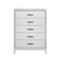 Almera Glitter White Chest White Rubber Wood