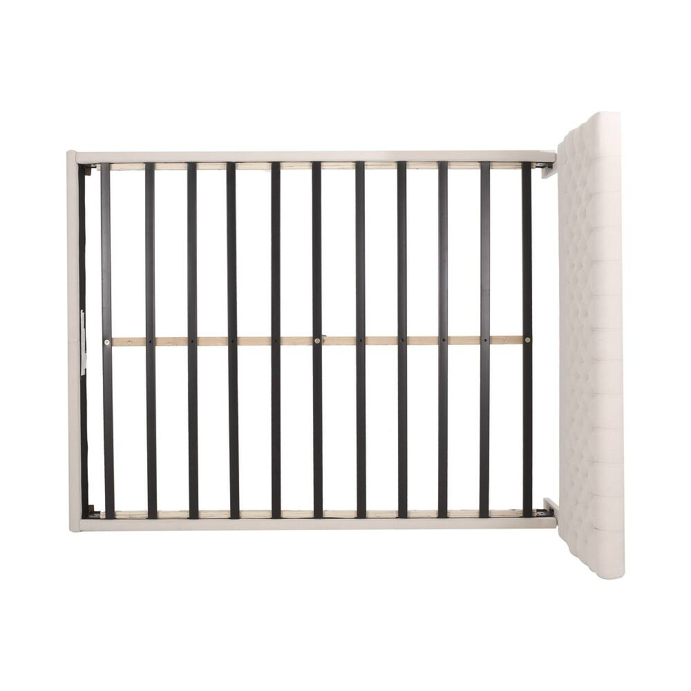 Scout Fully Upholstered Queen Whole Bed Queen Ivory Fabric