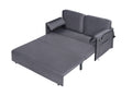 63 Inch Large Folding Sofa Bed Velvet Multifunctional Double Sofa Bed, Three Modes Switch, Suitable For Sitting, Lying And Sleeping, Suitable For Living Room, Bedroom, Apartment, Office,Gray Gray Velvet 2 Seat