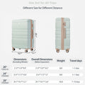 Luggage Sets 4 Piece, Expandable Abs Durable Suitcase With Travel Bag, Carry On Luggage Suitcase Set With 360 Spinner Wheels, Grey Green And Golden Green Abs