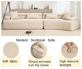 Unique Modeling Design,Upholstered Indoor Furniture,Foam Filled Sleeper Sofa Bed For Living Room,Bedroom,3 Colors Khaki Primary Living Space Modern Foam Polyester 4 Seat
