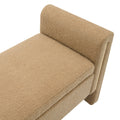 Modern Teddy Bed End Bench With Arms And Storage,Upholstered Large Foot Rest Stool, Comfy Window Vanity Bench For Living Room,Bedroom,Dorm,Coffee Table,Teddy Coffee Coffee Modern Storage Wood