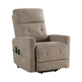 Power Lift Chair With Massage And Heat Comfort Brown Microfiber Upholstery Living Room Furniture 1Pc Power Reclining Motion Chair Brown Microfiber Wood Primary Living Space Plywood,Solid Wood