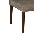 Grey And Espresso Padded Side Chair Set Of 2 Solid Espresso Dining Room Side Chair Solid Back Set Of 2 Wood Fabric