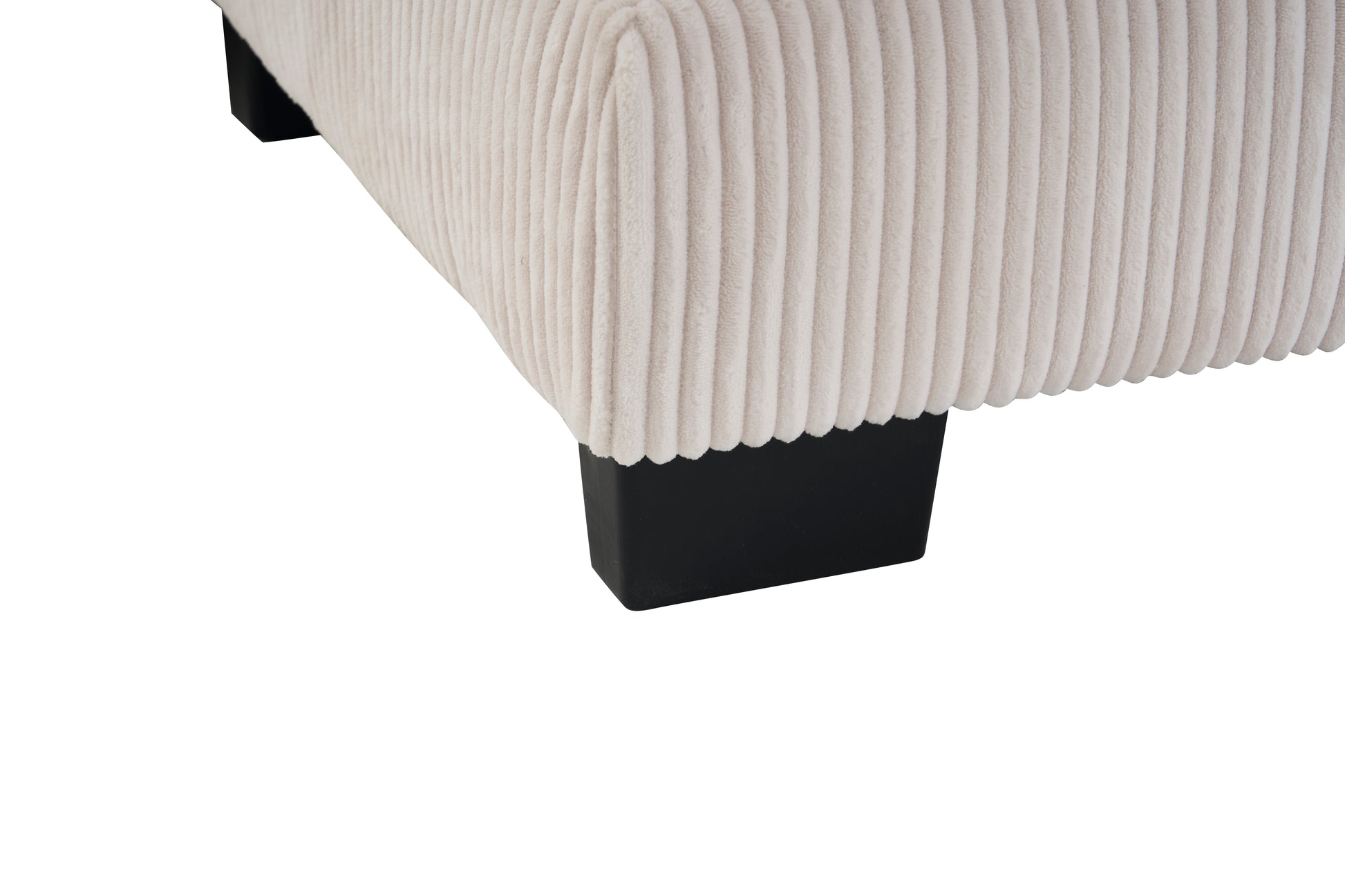 Modern U Shaped 6 Seat Sectional Sofa Couch With One Ottoman And Three Toss Pillows ,Modular Sofa For Living Room,Corduroy Sofa White Corduroy 7 Seat