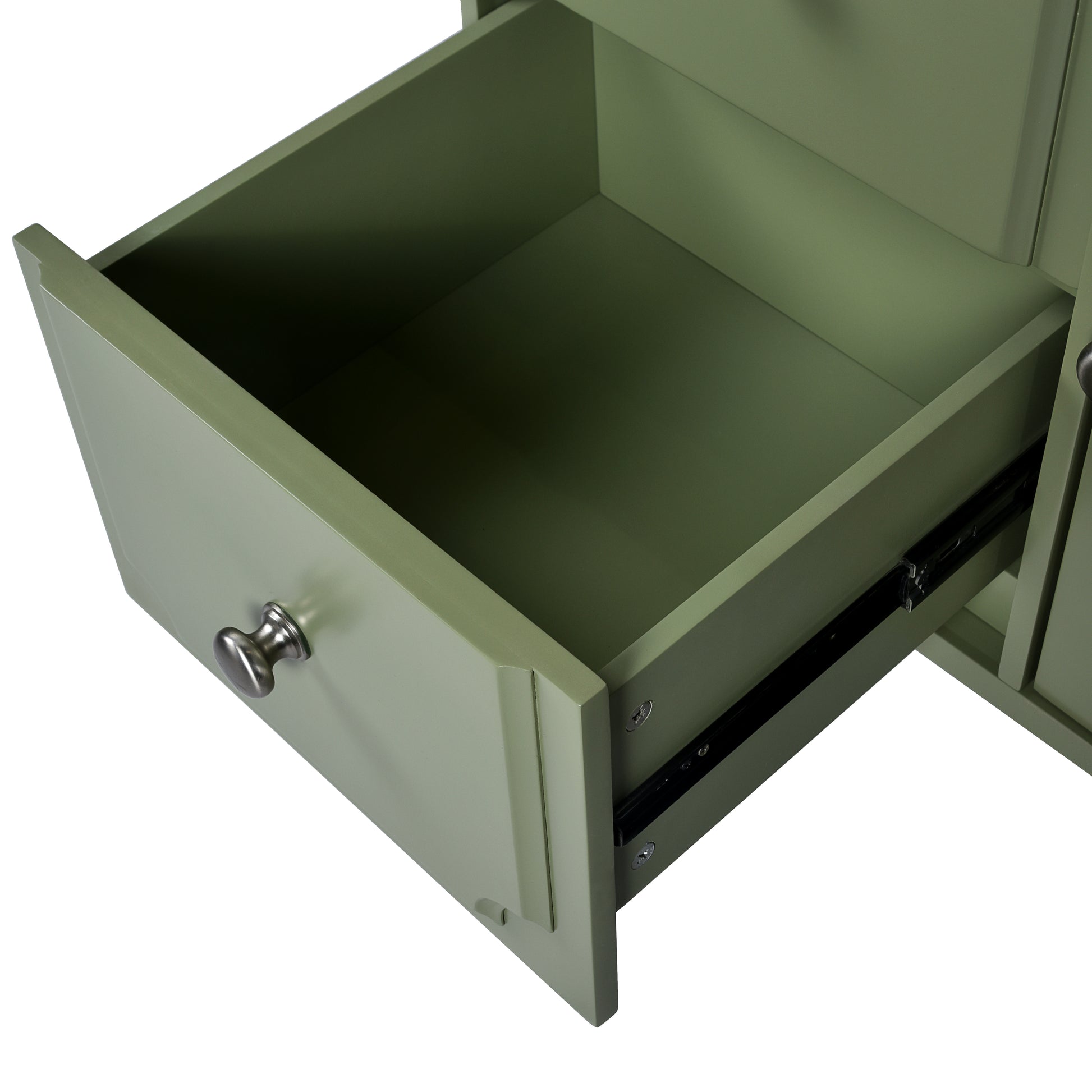 Retro Style 30'' Bathroom Vanity With Resin Sink Combo, Freestanding Single Vanity With 2 Drawers, Solid Wood Frame Bathroom Storage Cabinet, Green Green Bathroom Retro Solid Wood Mdf Resin