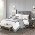 8 Piece Comforter And Quilt Set Collection Grey King Cal King King Grey Polyester