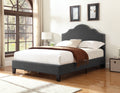 Kopa Gray King Upholstered Bed King Gray Foam Solid Wood