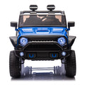 24V Two Seater Kids Ride On Truck Car W Parents Control,200W*2,Seat Width 20.28In,Four Wheel Suspension,Led Lights,Music,Mp3,Bluetooth,Two Independent Seat Belts,Suitable For Off Road For Kids Aged