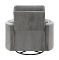 Sagen Glider Recliner W Swivel, Charcoal Chenille Lv01879 Charcoal Chenille