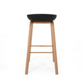 Barstool Set Of 2 Black Polypropylene