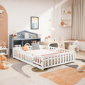 Headboard Storage Cabinet For Full Size Montessori Floor Bedgrey,Freely Collocation Grey Mdf