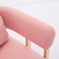 Ts Teddy Velvet Upholstered Metal Foot Sofas Pink Teddy 1 Seat