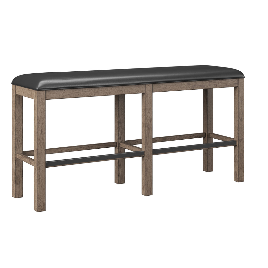 Benti Brown 60" Bar Height Bench Brown Solid Wood