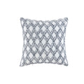 Cotton Jacquard Duvet Cover Set King White Navy Cotton