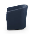 Swivel Chair Blue Fabric