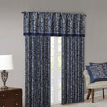Jacquard Window Valance Navy 50X18