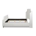Addison King Channel Tufted Panel Bed Frame, Cloud White Performance Velvet Box Spring Required King White Wood Foam Velvet Velvet