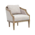 Accent Chair Beige Polyester