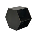 23.62'' Hexagonal Coffee Table Side Table Nightstand Burmese Sumac Black Brown Mdf