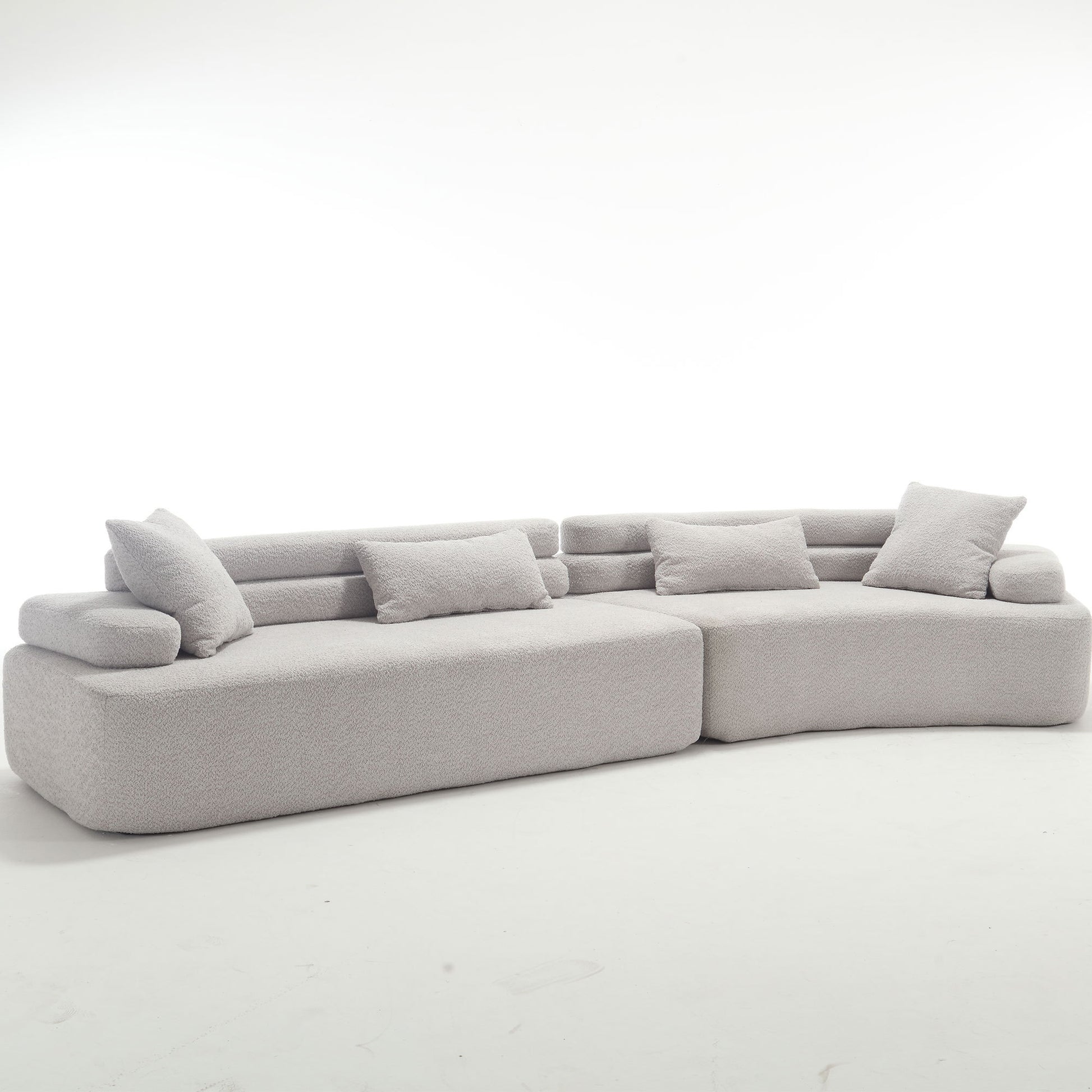 Unique Modeling Design,Upholstered Indoor Furniture,Foam Filled Sleeper Sofa Bed For Living Room,Bedroom,3 Colors Light Gray Primary Living Space Modern Foam Polyester 4 Seat