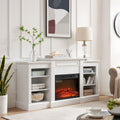 Media Console Table With Large Storage Cabinet, With 23