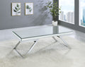 Alfresco Mirrored Coffee Table Silver Silver Wood